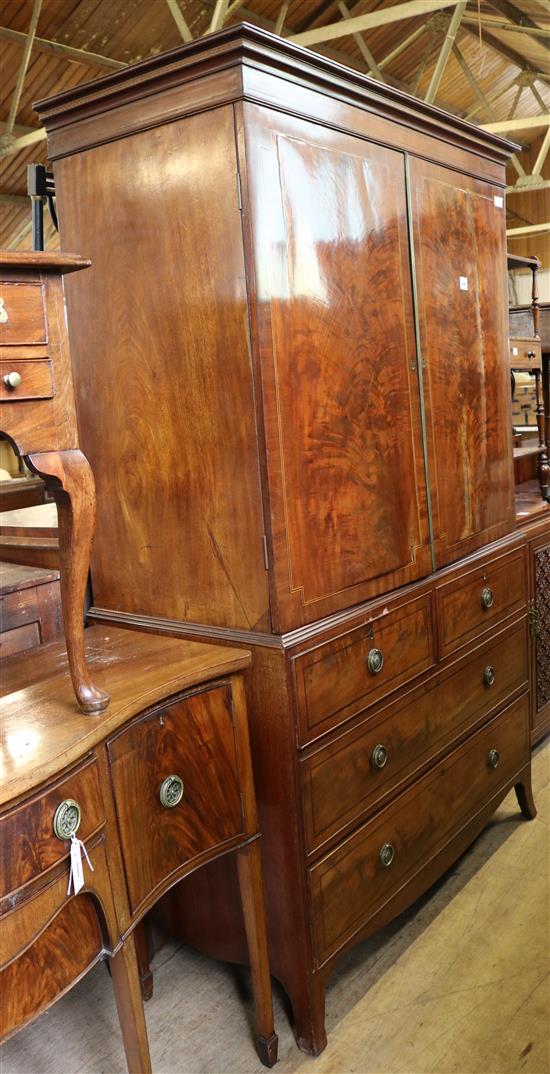 A George III mahogany clothes press